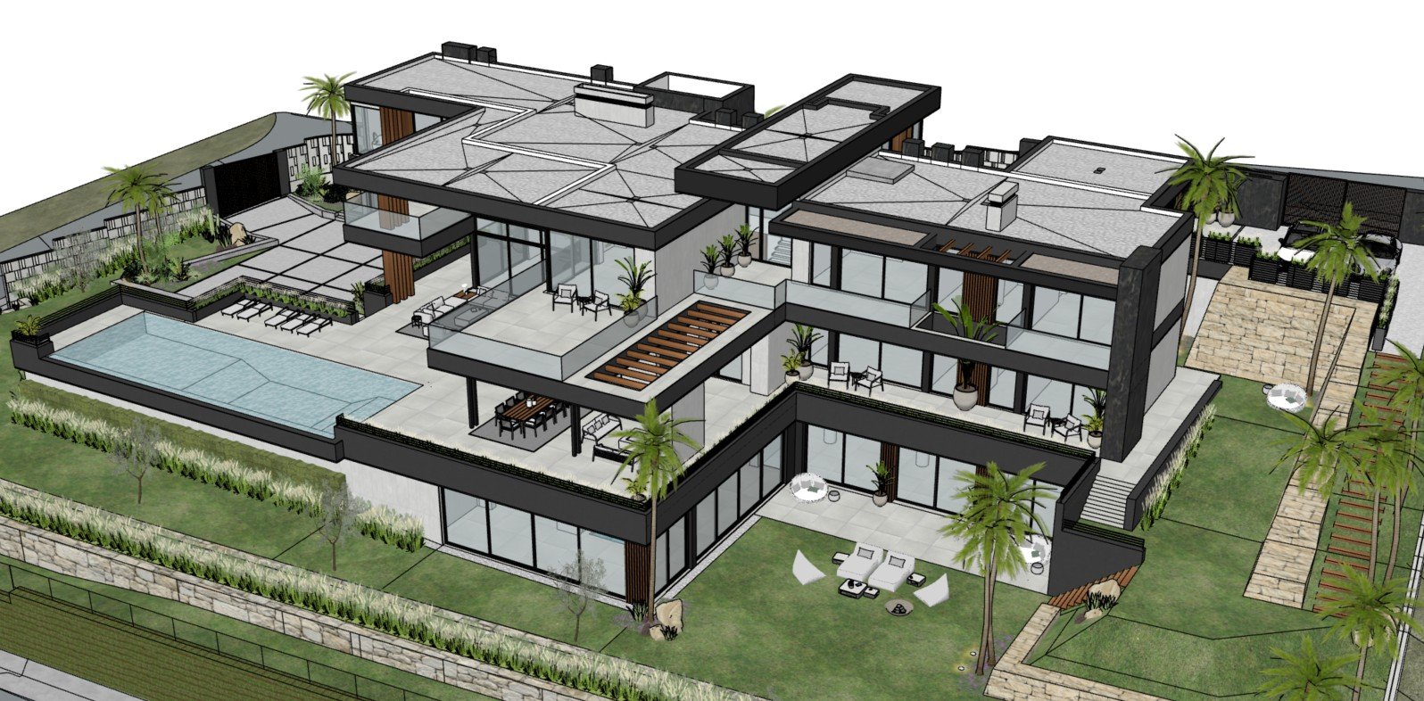 Luxury Villa visualization in Spain | Aluminium windows, doors, facades