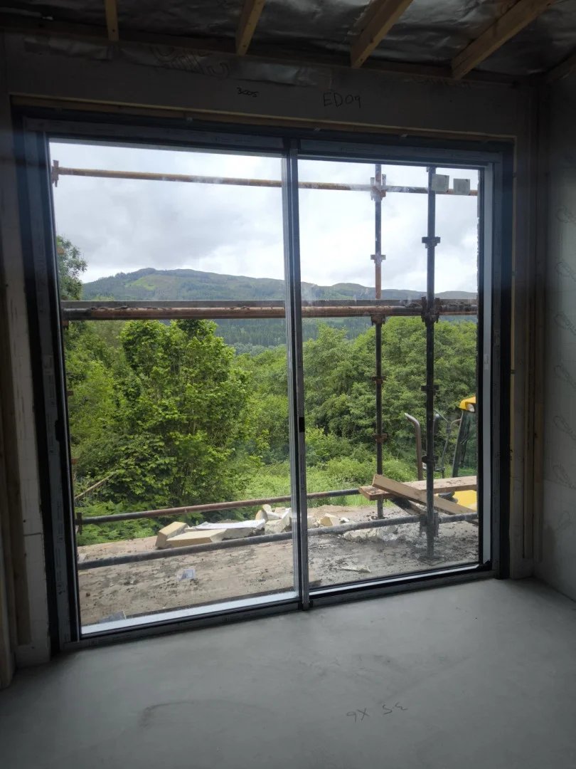 Reynaers Aluminium in Scotland Highlands house installed by Fenstercraft Aluminium